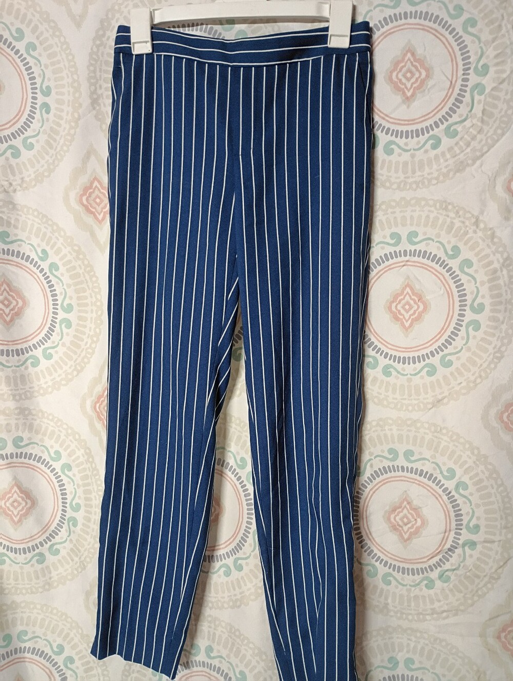 Banana Republic Navy Blue Pinstripe Slim Pants